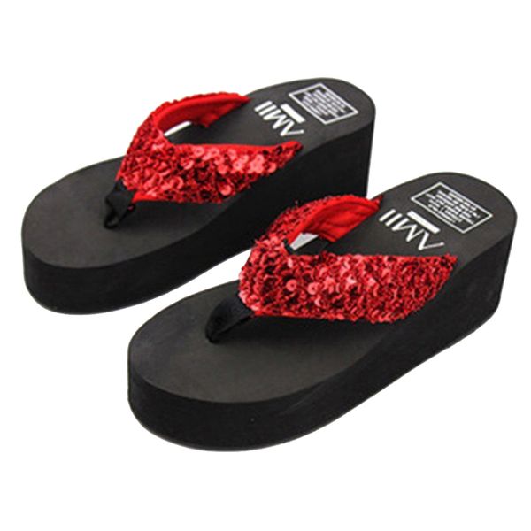 2018 women sequins beach slippers flops sandals eva casual women wedges slippers zapatos mujer slides, Black
2018 women sequins beach slippers flops sandals eva casual women wedges slippers zapatos mujer slides, Black
