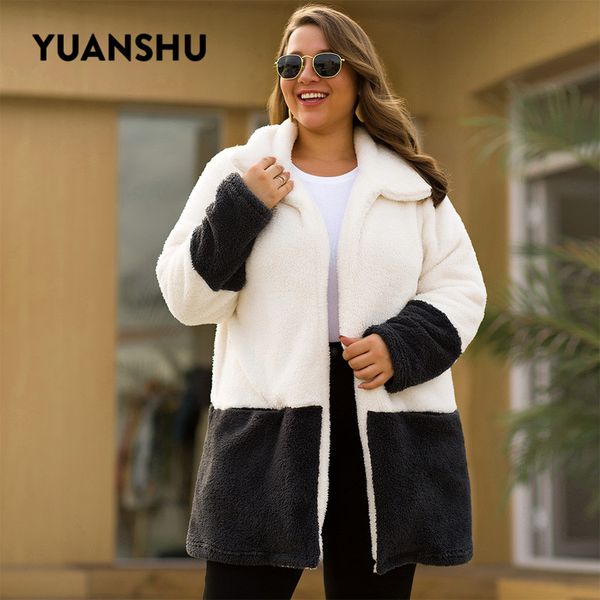 yuanshu plus size cardigan long winter coats women soft turn-down collar patchwork full sleeve long coat fit for xl-4xl size, Black;brown
yuanshu plus size cardigan long winter coats women soft turn-down collar patchwork full sleeve long coat fit for xl-4xl size, Black;brown