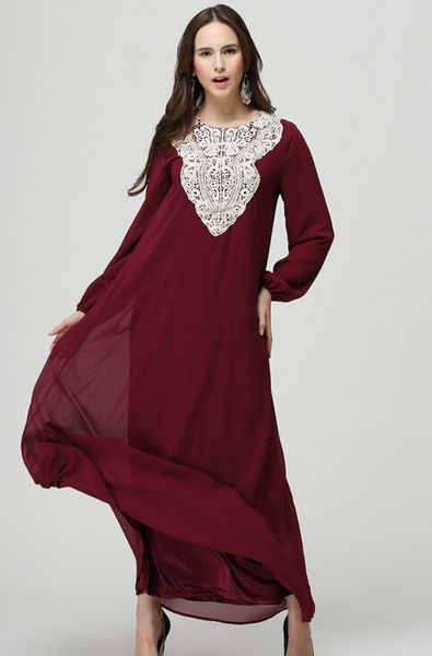 1pcs/lot traditional muslim women clothing fashion abaya islamic for women long dress lace loose long sleeve dress, Red
1pcs/lot traditional muslim women clothing fashion abaya islamic for women long dress lace loose long sleeve dress, Red