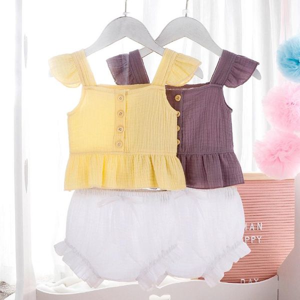 2pcs kids baby girl clothes set solid color sleeveless high waist short pants outfits suit children toddler girl clothes new, White
2pcs kids baby girl clothes set solid color sleeveless high waist short pants outfits suit children toddler girl clothes new, White