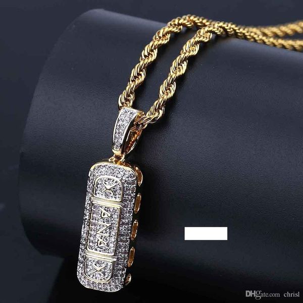 hip hop iced out gold color plated micro paved zircon pill id bar square pendant necklace bling jewelry for women girl, Silver
hip hop iced out gold color plated micro paved zircon pill id bar square pendant necklace bling jewelry for women girl, Silver
