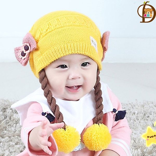 loozykit winter kids wig cap baby girls caps knit thicken double layer warm long wool children's girls hats, Yellow
loozykit winter kids wig cap baby girls caps knit thicken double layer warm long wool children's girls hats, Yellow
