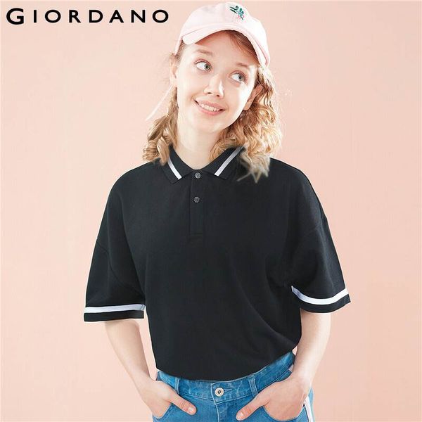 giordano women shirt contrast tipping mujer manga corta fashion feminina loose cutting chemise femme, White
giordano women shirt contrast tipping mujer manga corta fashion feminina loose cutting chemise femme, White