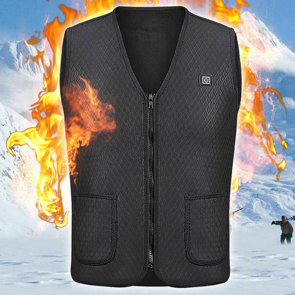 winter men womens electric usb heated zipper warm sleeveless vest heating coat jacket v neck thermal skiing 3xl, Black;white
winter men womens electric usb heated zipper warm sleeveless vest heating coat jacket v neck thermal skiing 3xl, Black;white