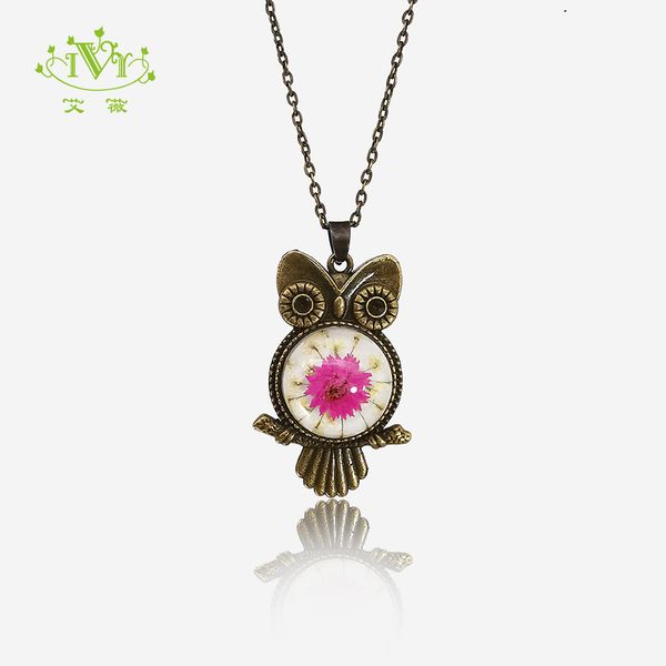 2019 new handmade pendants owl necklace for women boho dried flowers bronze color long necklaces fashion jewelry christmas gift, Silver
2019 new handmade pendants owl necklace for women boho dried flowers bronze color long necklaces fashion jewelry christmas gift, Silver