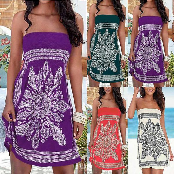 national style sleeveless dress wrap chest print sleeveless off shoulder fashion women's dress, Black;gray
national style sleeveless dress wrap chest print sleeveless off shoulder fashion women's dress, Black;gray