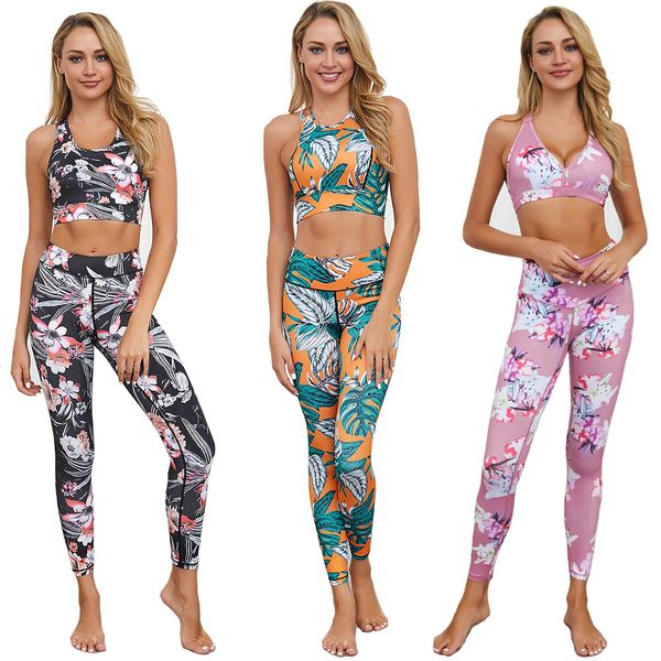 2020 2 pcs woman sportswear yoga sets workout gym clothes printed fitness sports bra+leggings running tracksuit suit female 
2020 2 pcs woman sportswear yoga sets workout gym clothes printed fitness sports bra+leggings running tracksuit suit female