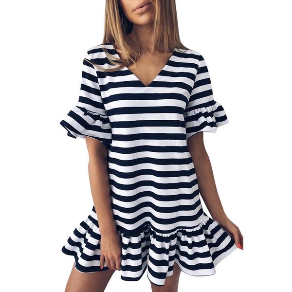 dress female 2018 fashion fashion womens butterfly sleeve v-neck stripe print ruffles short mini dress vestidos robe, Black;gray
dress female 2018 fashion fashion womens butterfly sleeve v-neck stripe print ruffles short mini dress vestidos robe, Black;gray