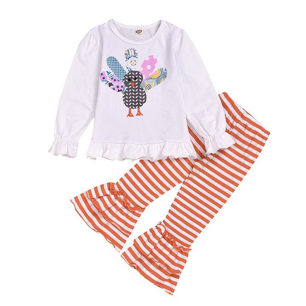 baby girls clothes set thanksgiving outfit ruffles turkey t-shirt striped pants striated leggings 2pcs, White
baby girls clothes set thanksgiving outfit ruffles turkey t-shirt striped pants striated leggings 2pcs, White