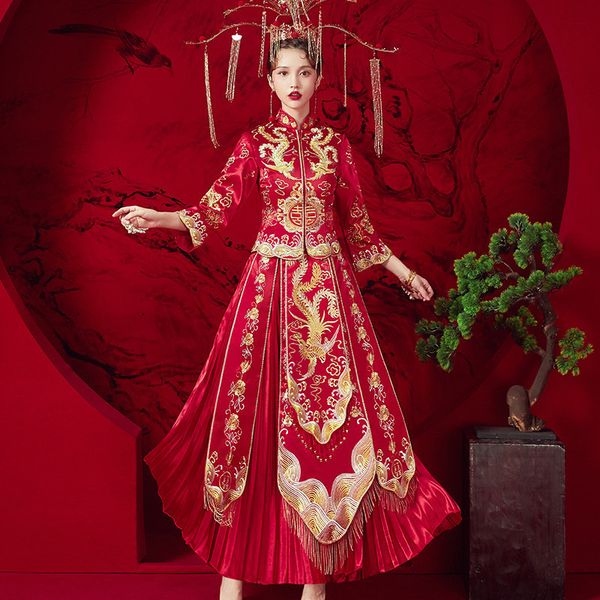 ethnic clothing chinese red ancient wedding dress women's hexiu court three quarter sleeve kimono cheongsam oriental vintage hanfu qipa
ethnic clothing chinese red ancient wedding dress women's hexiu court three quarter sleeve kimono cheongsam oriental vintage hanfu qipa