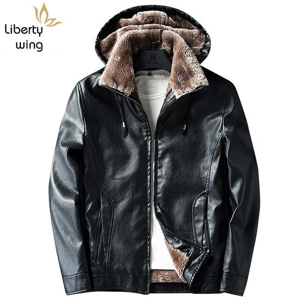 men's jackets pu leather fleece lining punk stand collar jacket men hooded zipper male coats slim fit motorcycle outwear, Black;brown
men's jackets pu leather fleece lining punk stand collar jacket men hooded zipper male coats slim fit motorcycle outwear, Black;brown