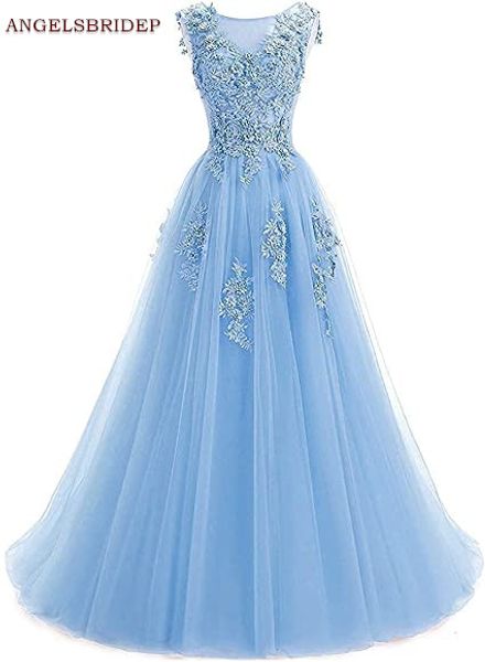 angelsbridep sheer neck prom dresses party gowns applique flower floor-length tulle abendkleider formal evening dress, White;black
angelsbridep sheer neck prom dresses party gowns applique flower floor-length tulle abendkleider formal evening dress, White;black