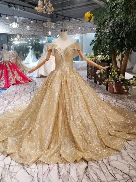 2020 europe and the united states new style gold one shoulder tail spray gold lace can be customized wedding dress, White
2020 europe and the united states new style gold one shoulder tail spray gold lace can be customized wedding dress, White