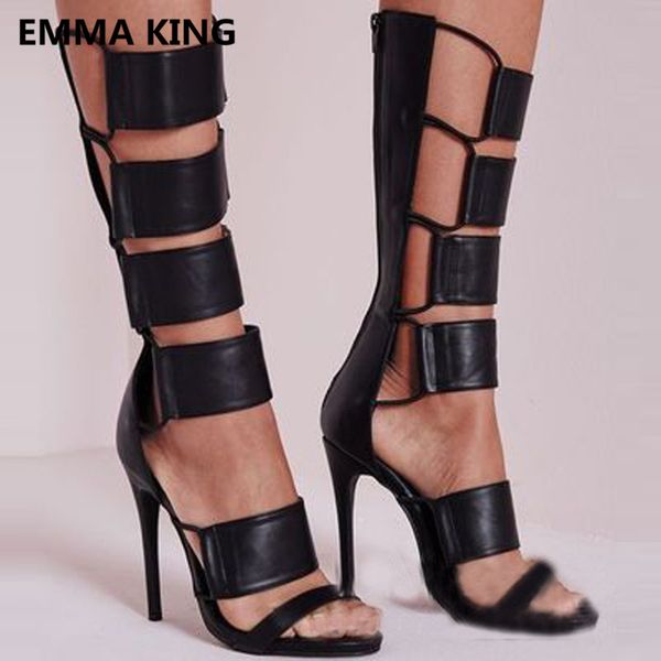 2019 black leather women's platform gladiator sandals open toe high heels ladies gothic shoes woman summer knee high boots
2019 black leather women's platform gladiator sandals open toe high heels ladies gothic shoes woman summer knee high boots