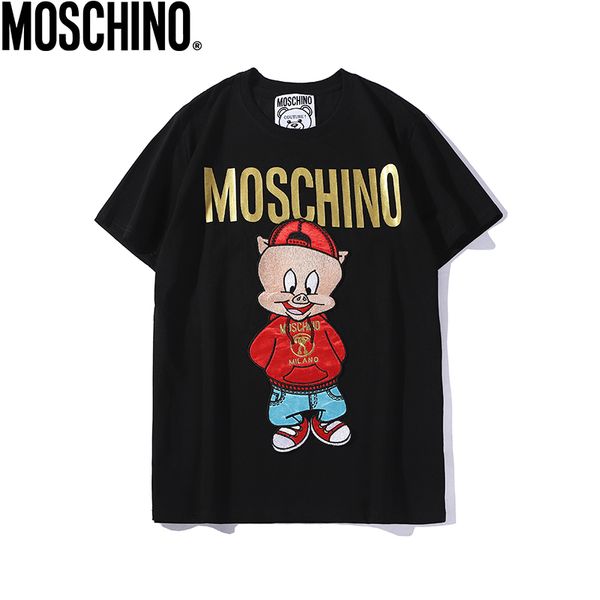 mens tees summer fashion brand short-sleeved shirts with cute pig pattern print for men casual tees, White;black
mens tees summer fashion brand short-sleeved shirts with cute pig pattern print for men casual tees, White;black