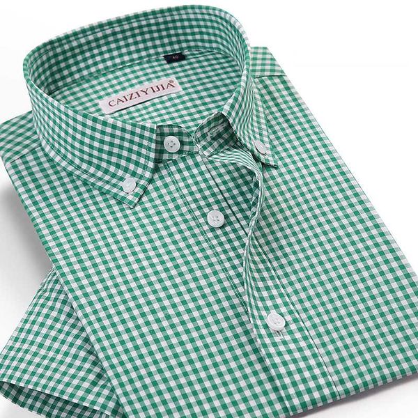 men's summer short sleeve plaid checkered shirt pocket-less design wrinkle casual standard-fit gingham cotton shirts, White;black
men's summer short sleeve plaid checkered shirt pocket-less design wrinkle casual standard-fit gingham cotton shirts, White;black