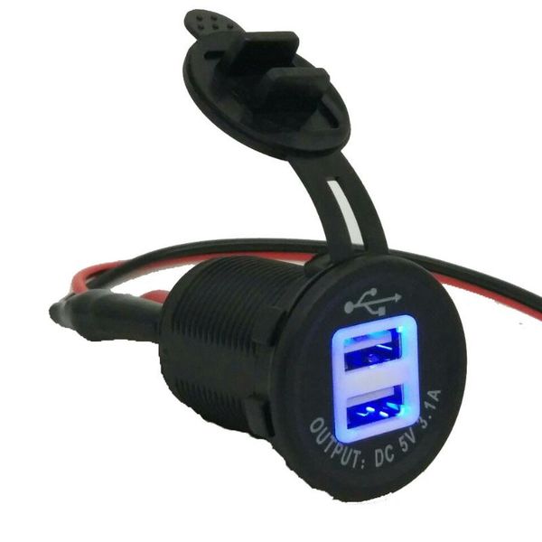 dual usb car charger led light waterproof safe fast charging port socket power charger adapter #lr20
dual usb car charger led light waterproof safe fast charging port socket power charger adapter #lr20