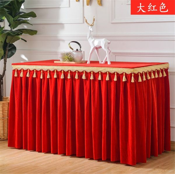 velvet one piece pleated table skirt l flannel table skirt for cloth cover wedding party banquet decor
velvet one piece pleated table skirt l flannel table skirt for cloth cover wedding party banquet decor