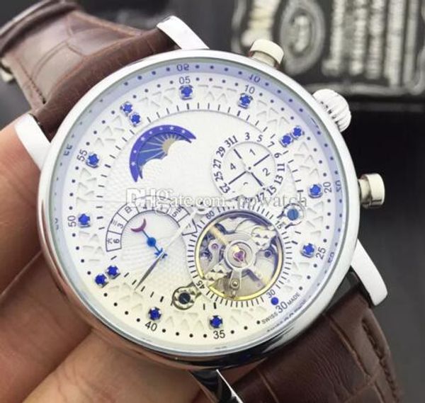 fashion swiss watch leather tourbillon watch automatic men wristwatch men mechanical steel male watches relogio masculino clock, Slivery;brown
fashion swiss watch leather tourbillon watch automatic men wristwatch men mechanical steel male watches relogio masculino clock, Slivery;brown