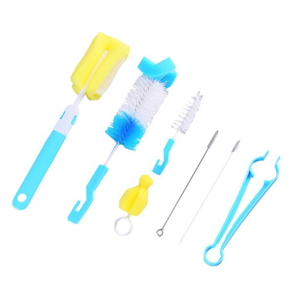 7 pcs/set sponge plastic bottle brushes cleaner bottle clamp nipple clip glass milk bottle cleaning
7 pcs/set sponge plastic bottle brushes cleaner bottle clamp nipple clip glass milk bottle cleaning