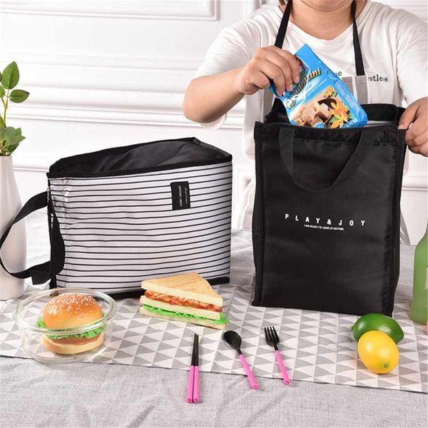 black strips thermal insulated lunch bags insulated solid thermal lunchbox picnic bag cooler tote handbags for men women, Blue;pink
black strips thermal insulated lunch bags insulated solid thermal lunchbox picnic bag cooler tote handbags for men women, Blue;pink