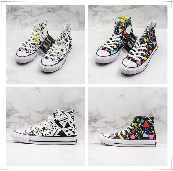 star 100 geometric painted graffiti triangle high cut canvas shoes for men women casual outdoor black white shoes designer trainer sneaker
star 100 geometric painted graffiti triangle high cut canvas shoes for men women casual outdoor black white shoes designer trainer sneaker