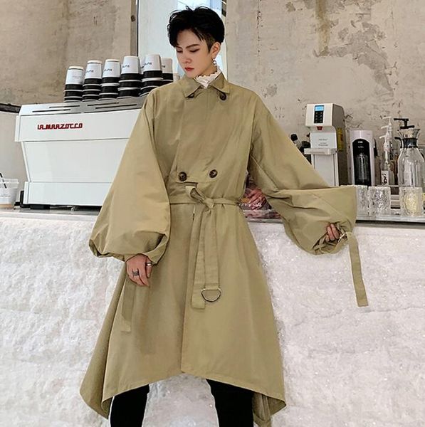 mens trench coats oversized lantern sleeve lapel double-breasted skirt long coat men clothes loose overcoat sleeve b460, Tan;black
mens trench coats oversized lantern sleeve lapel double-breasted skirt long coat men clothes loose overcoat sleeve b460, Tan;black