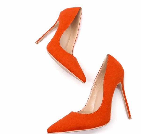 real p genuine leather lady orange suede point toe snake printed lady high heel shoes pump 12cm 10cm 8cm, Black