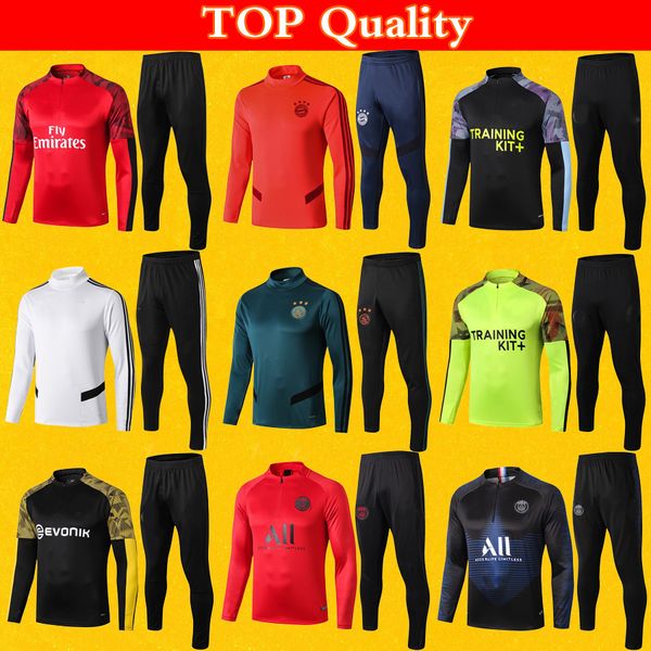 mens survetement foot ajax bayern roma paris juven man city tracksuit 2020 soccer training suit 19 20 long sleeve winter sweat pants sets, Black 
mens survetement foot ajax bayern roma paris juven man city tracksuit 2020 soccer training suit 19 20 long sleeve winter sweat pants sets, Black