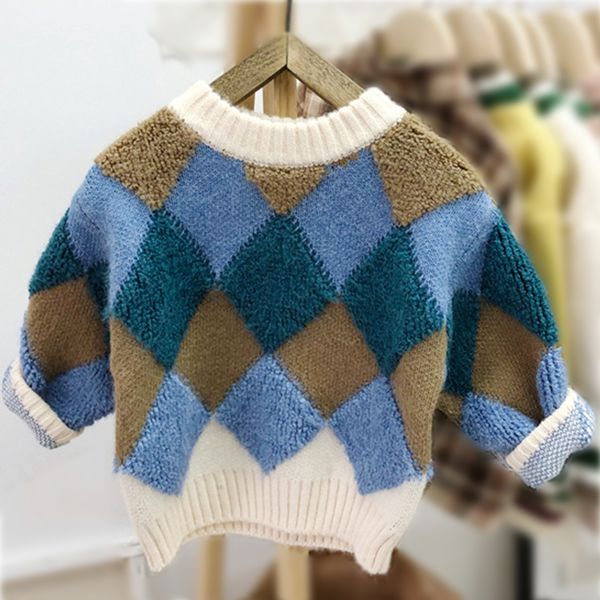 2019 new children baby boys girls sweaters block boys sweaters winter girls knit kids pullover casual clothing 3-7, Blue
2019 new children baby boys girls sweaters block boys sweaters winter girls knit kids pullover casual clothing 3-7, Blue