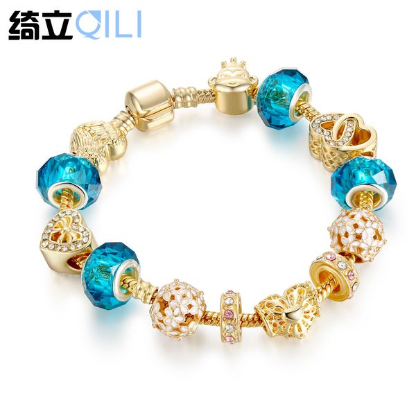 light gold seal oil color preserving crystal glaze alloy big hole beaded bracelet boudoir bracelet wholesale trade amazon, Golden;silver
light gold seal oil color preserving crystal glaze alloy big hole beaded bracelet boudoir bracelet wholesale trade amazon, Golden;silver