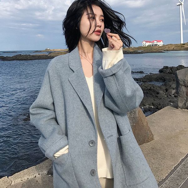 feitong womens autumn winter lapel wool coat trench jacket long sleeve overcoat outwear women's popular woolen coat, Black
feitong womens autumn winter lapel wool coat trench jacket long sleeve overcoat outwear women's popular woolen coat, Black