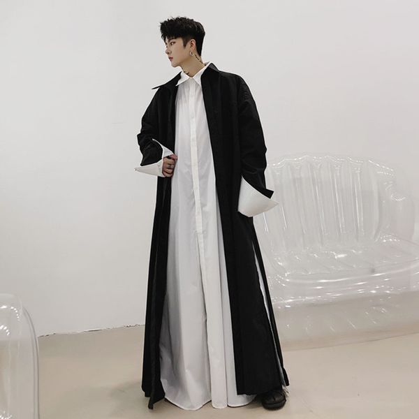 men robe long sleeve loose shirt cardigan coat male japan streetwear gothic long style casual shirts jacket stage clothing, White;black
men robe long sleeve loose shirt cardigan coat male japan streetwear gothic long style casual shirts jacket stage clothing, White;black