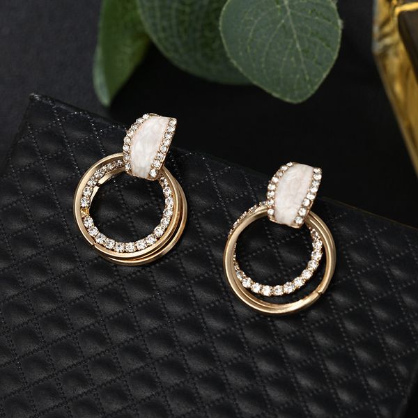 simple style double round drop earrings rhinestone earrings for women boho minimalist jewelry metal trendy circle earrings, Silver
simple style double round drop earrings rhinestone earrings for women boho minimalist jewelry metal trendy circle earrings, Silver