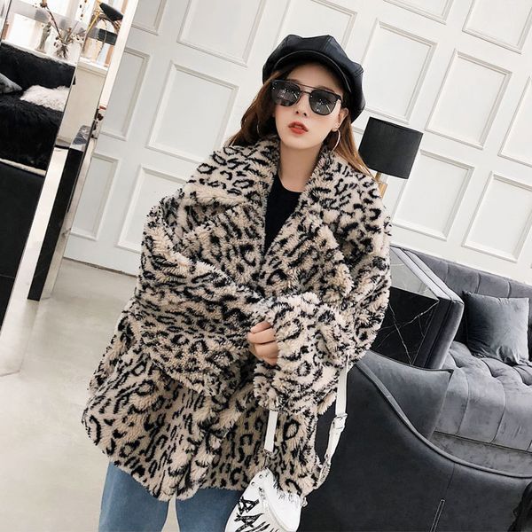 women's fur & faux winter spring superior quality coat women 2021 leopard loose teddy bear sheep jacket female runway outwear coats, Black
women's fur & faux winter spring superior quality coat women 2021 leopard loose teddy bear sheep jacket female runway outwear coats, Black