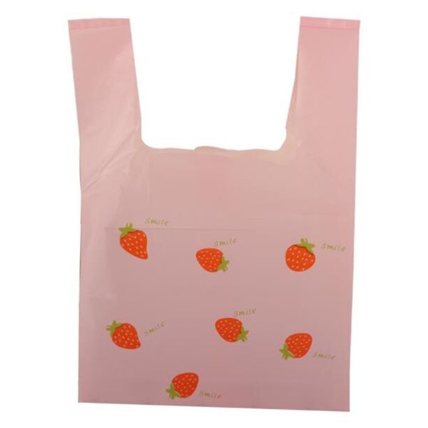50pcs/lot plastic handbags bags supermarket shopping bag vest bags strawberry packaging pouches carry out clothes gift
50pcs/lot plastic handbags bags supermarket shopping bag vest bags strawberry packaging pouches carry out clothes gift