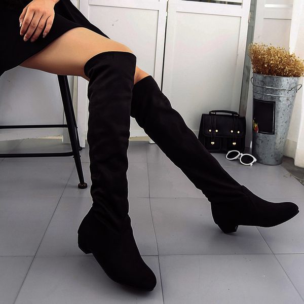 women winter autumn flat boots shoes high leg suede short long boots shoes women invierno warm winter mujer c1121, Black
women winter autumn flat boots shoes high leg suede short long boots shoes women invierno warm winter mujer c1121, Black