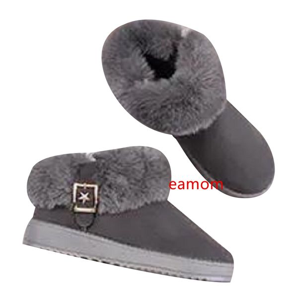 designer women boots snow winter classic ankle boot black grey chestnut girl lady shoes size 36-40 03