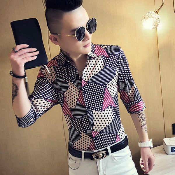 fashion casual men shirt polka dot printing long sleeve slim fit shirts men dress night club party tuxedo male clothing blusa, White;black
fashion casual men shirt polka dot printing long sleeve slim fit shirts men dress night club party tuxedo male clothing blusa, White;black
