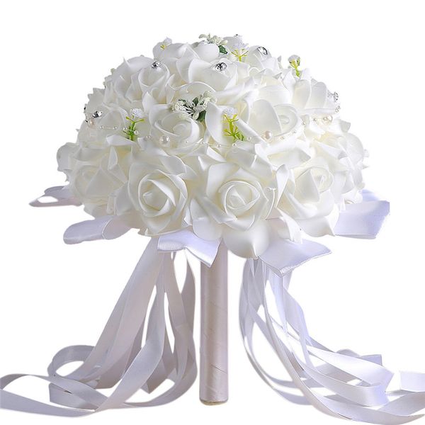 

crystal brooch bouquet wedding de mariage bridal bouquets pearl flowers buque de noiva bridesmaid artificial flower bouquet