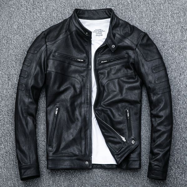 2018 autumn new short sheep skin leather fur suits men's slim collar, leather jacket, Black
2018 autumn new short sheep skin leather fur suits men's slim collar, leather jacket, Black