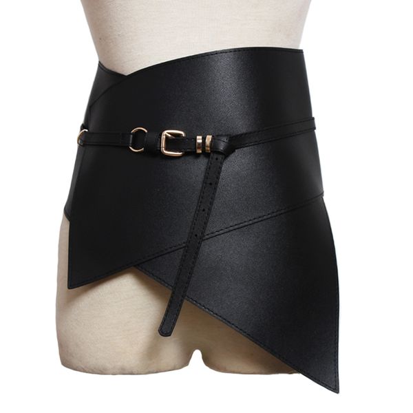 new european fashion women black skirt leather wide belt adjustable high waist female casual pleated skirt belt accessories, Black;brown
new european fashion women black skirt leather wide belt adjustable high waist female casual pleated skirt belt accessories, Black;brown