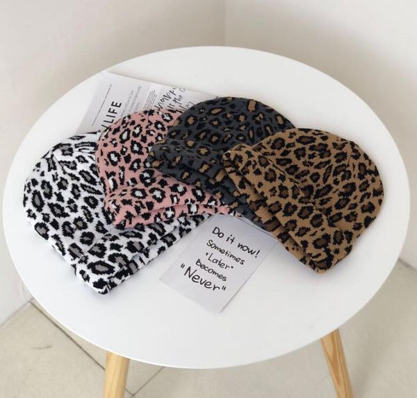 autumn and winter fashion warm leopard hat double knit hat, Blue;gray 
autumn and winter fashion warm leopard hat double knit hat, Blue;gray