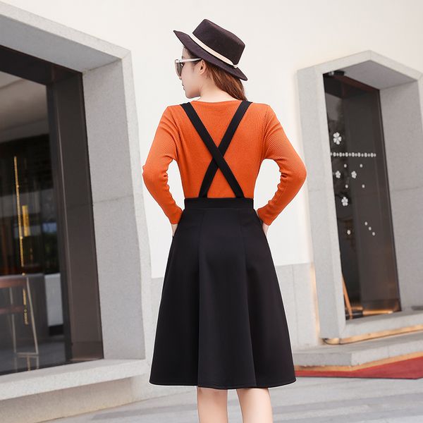 2019 women autumn literary vintage long suspenders straps braces skirt mori girl preppy style cross high waist a-line skirt, Black
2019 women autumn literary vintage long suspenders straps braces skirt mori girl preppy style cross high waist a-line skirt, Black