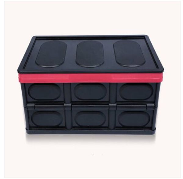 

55l collapsible plastic storage box durable stackable folding utility crates