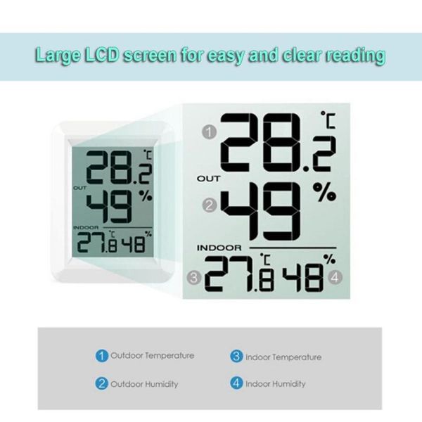 цифровой беспроводной гигрометр lcd термометр крытый открытом воздухе электронные температуры и влажности монитора метеостанция будильник
цифровой беспроводной гигрометр lcd термометр крытый открытом воздухе электронные температуры и влажности монитора метеостанция будильник