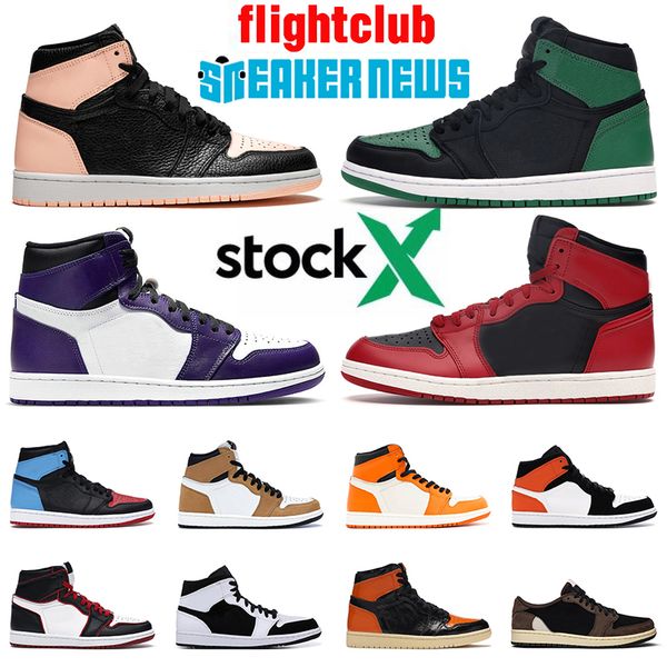 2020 stock x new jumpman 1 travis scot 1s mens womens basketball shoes crimson tint pine green court purple luxury fashion sneakers trainers, White;red
2020 stock x new jumpman 1 travis scot 1s mens womens basketball shoes crimson tint pine green court purple luxury fashion sneakers trainers, White;red