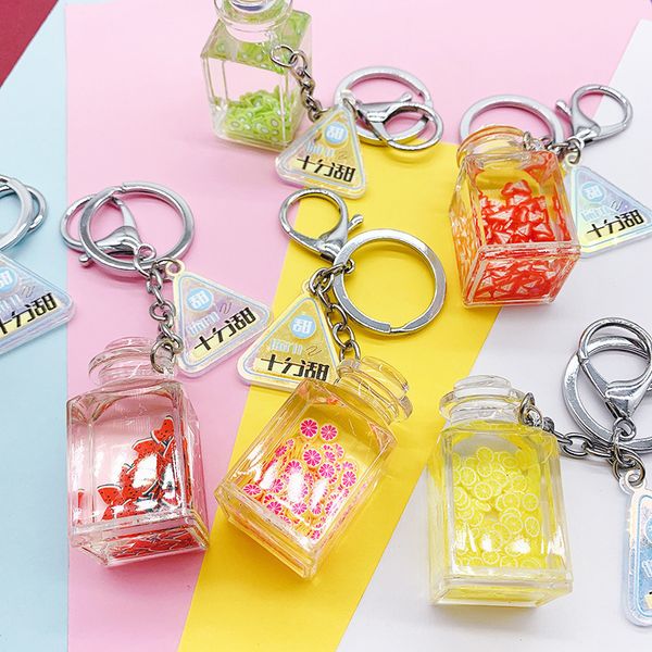 luxury jewelry cartoon bottle keychain multi colors key chain fashion fruit keyring keychains model no. ne1084, Silver 
luxury jewelry cartoon bottle keychain multi colors key chain fashion fruit keyring keychains model no. ne1084, Silver