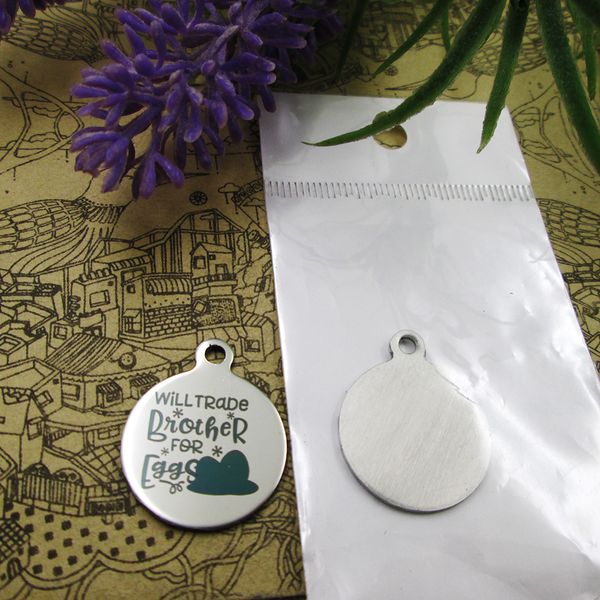 40pcs--"will trade brother for eggs"stainless steel charms more style for choosing diy charms pendants for necklace, Bronze;silver
40pcs--"will trade brother for eggs"stainless steel charms more style for choosing diy charms pendants for necklace, Bronze;silver