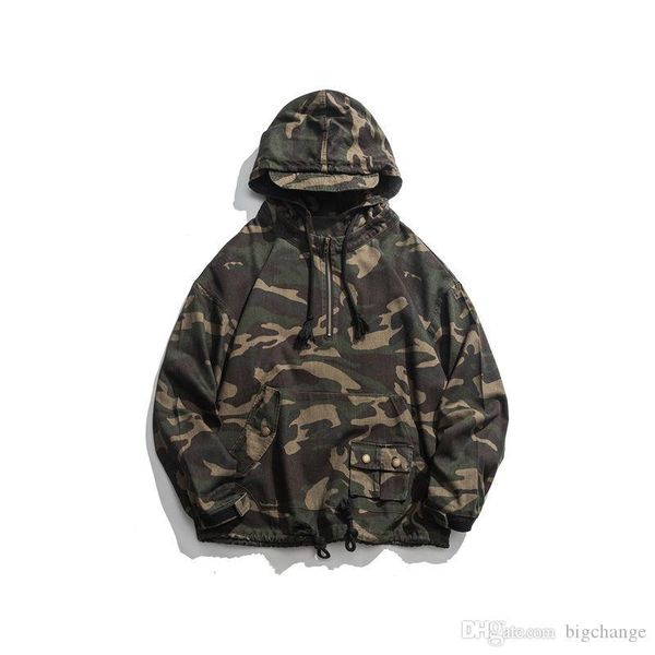 hooded jacket men's zip camouflage loose pocket long sleeve jacket men's casual tide hip hop jacket, Black
hooded jacket men's zip camouflage loose pocket long sleeve jacket men's casual tide hip hop jacket, Black